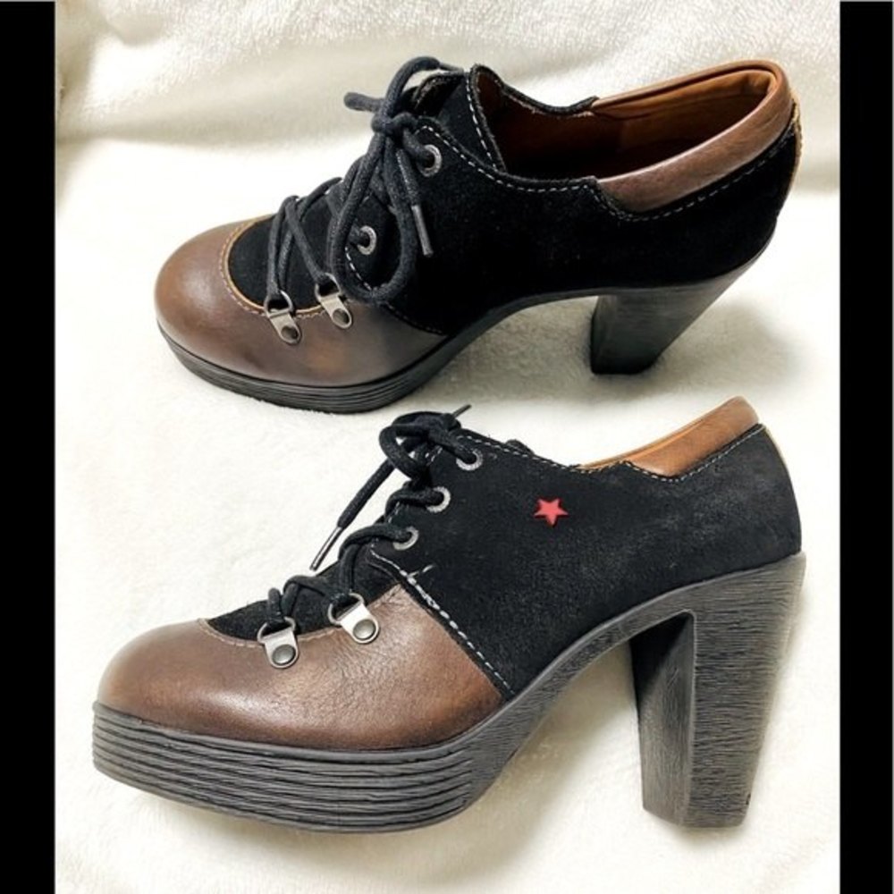 Anthropology Size 7 Platform Oxfords Laceup Pump Shoes